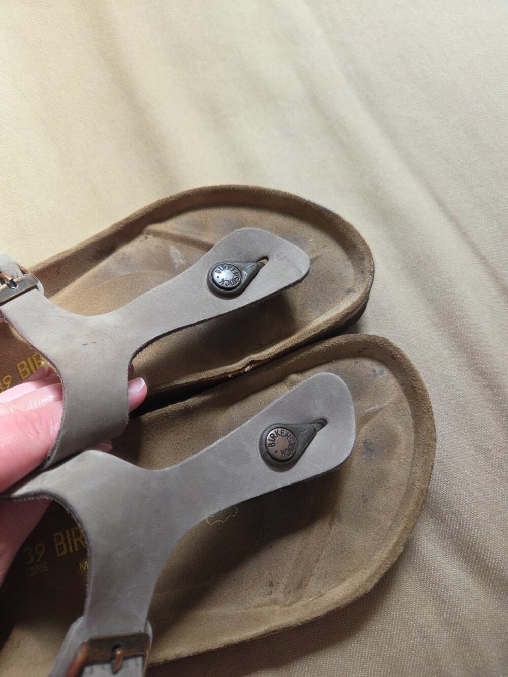 BIRKENSTOCK Grey Gizeh Strappy Sandal - Picture 4 of 6